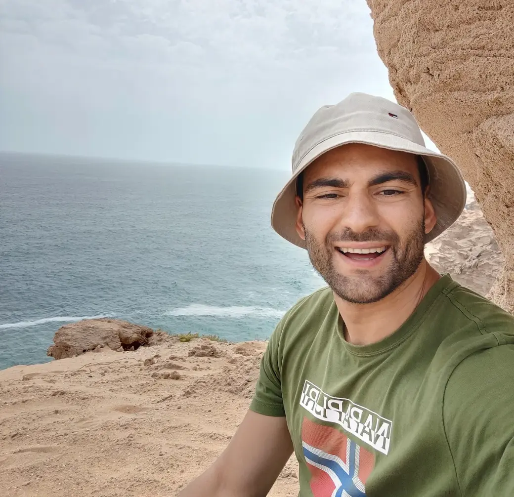 Sandboarding in Timlalin canyon (Timlaline canyons) dunes near Agadir