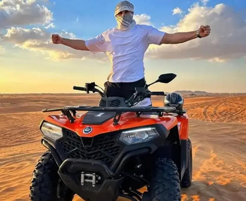 Sandboarding in Timlalin canyon (Timlaline canyons) dunes near Agadir