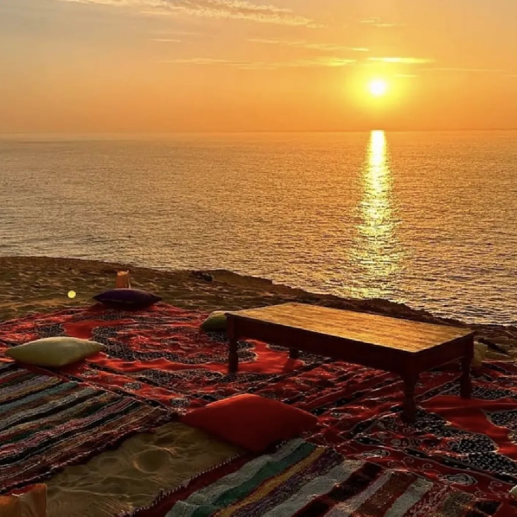 Sandboarding in Timlalin canyon (Timlaline canyons) dunes near Agadir